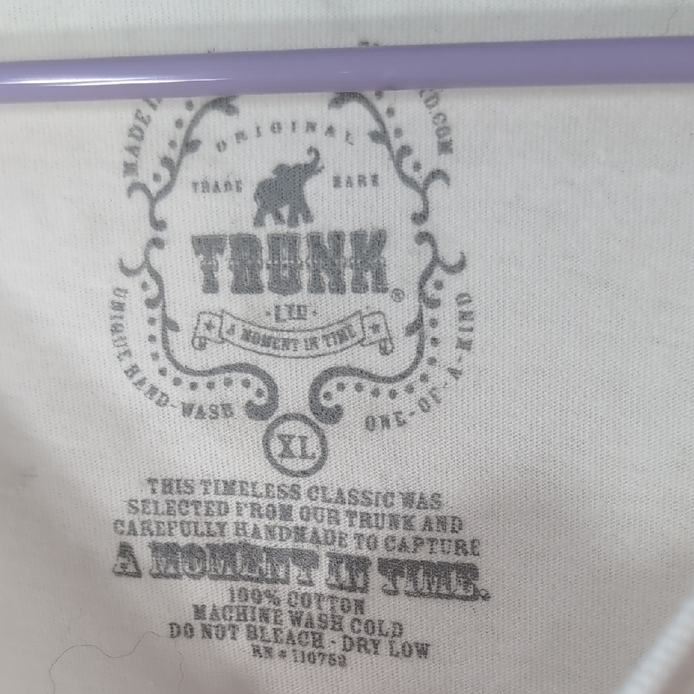 Trunk | Sex Pistols Cream And Purple Distressed Long Sleeve Cotton Tee Size XL - Picture 7 of 9